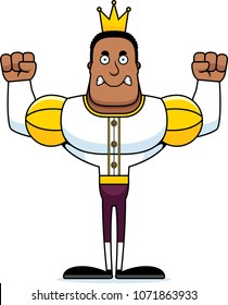 A cartoon prince looking angry.