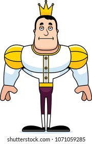A cartoon prince looking bored.