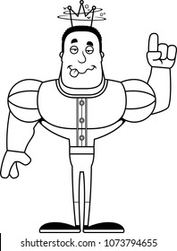 A cartoon prince looking drunk.