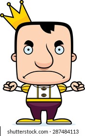 A cartoon prince man looking angry.