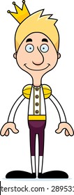 A cartoon prince man smiling.