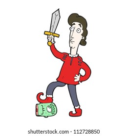 príncipe de dibujos animados y monstruo