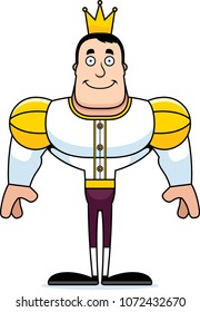 A cartoon prince smiling.
