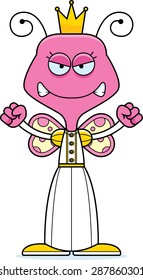 A cartoon princess butterfly looking angry.