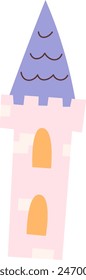 Cartoon Princess Castle Vector Illustration