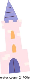 Cartoon Princess Castle Vector Illustration