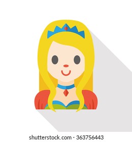 cartoon princess flat icon