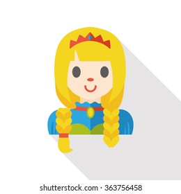 cartoon princess flat icon