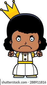 A cartoon princess girl looking angry.