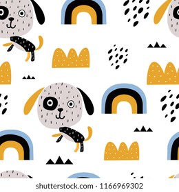 Cartoon print with dog