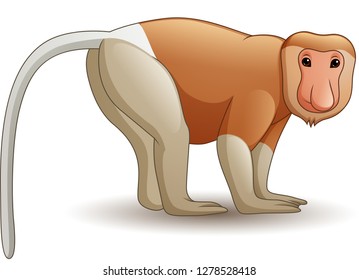 Cartoon proboscis monkey