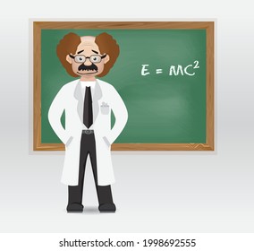 profesor de caricatura enseñando con clarkboard