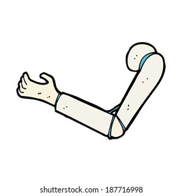 cartoon prosthetic arm