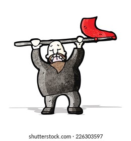 cartoon protester man
