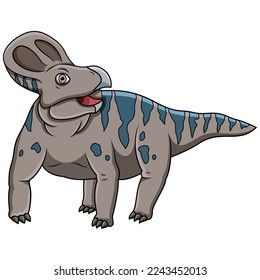 Cartoon Protoceratops isolated on white background