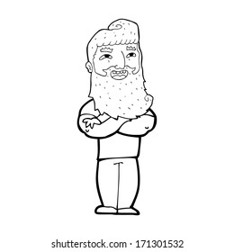 cartoon proud man