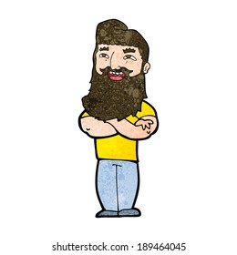 hombre orgulloso de dibujos animados