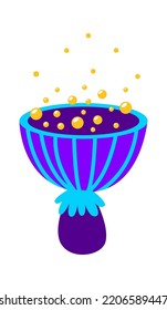 Cartoon Psychedelic Mushroom. Vector illustration
