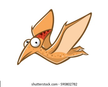 cartoon pteranodon was flying