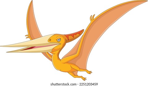 Dibujo pterodáctilo sobre fondo blanco