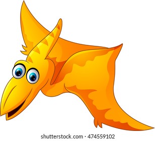 Cartoon pterodaytyl flying