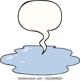 charlatán de agua con burbuja de palabras