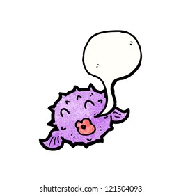 peixe-baiacu de desenho animado