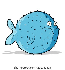 pez globo de dibujos animados