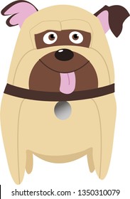 Cartoon pug dog in vector. Use in the production of goods, clothing and art objects
Use in website templates or print projects