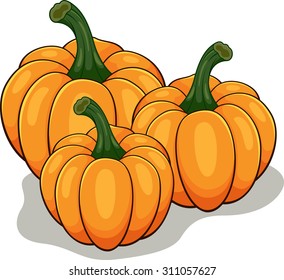 Cartoon Pumpkin Stock Vector (Royalty Free) 311057627 | Shutterstock