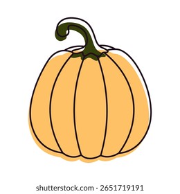 Cartoon Pumpkin. Autumn pumpkin element.
