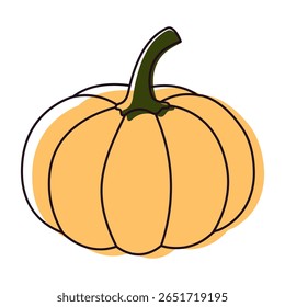 Cartoon Pumpkin. Autumn pumpkin element.