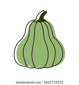 Cartoon Pumpkin. Autumn pumpkin element.