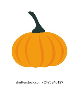 Cartoon pumpkin. Autumn pumpkin harvest, vector illustration.