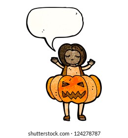 disfraz de calabaza de dibujos animados