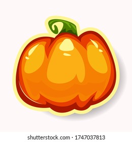 Cartoon pumpkin design cartoon illustration stickers. Cartoon pumpkin vector 