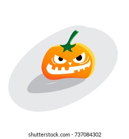 Cartoon pumpkin for Halloween.