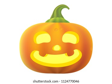 cartoon pumpkin halloween, vector