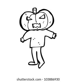 cartoon pumpkin head costume