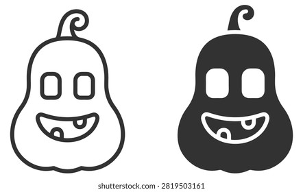 cartoon pumpkin icon set with smiling faces halloween pumpkin vector illustrations on transparent background