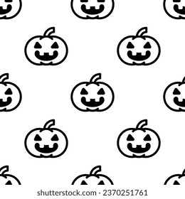 Cartoon pumpkin seamless pattern background.