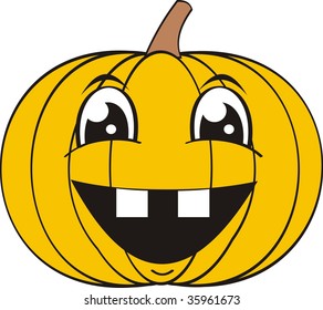 cartoon pumpkin in vector format