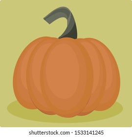 Cartoon pumpkin. Vector illustration. Pumpkin icon