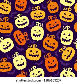 Halloween Image Background Illustration Continuous Pattern Stock Vector ...