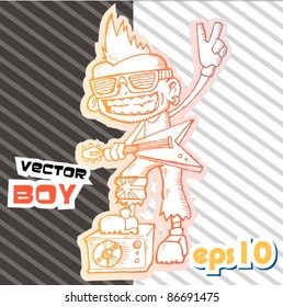 cartoon punk rock