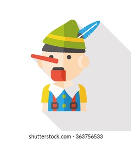cartoon puppet flat icon