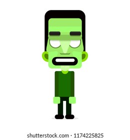 Cartoon puppet zombie. Vector illustration. Happy Halloween