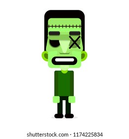 Cartoon puppet zombie. Vector illustration. Happy Halloween