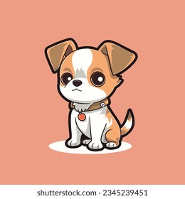 Cartoon puppy dog vector design supper cute Cartoon dog vector design