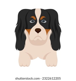 Cartoon puppy dogs breeds pets cute characters. Flat design of cute dogs and puppies vector illustration.